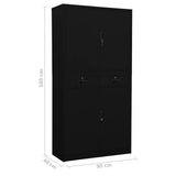 vidaXL Kantoorkast 90x40x180 cm staal wit