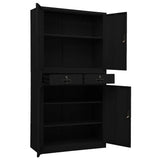 vidaXL Kantoorkast 90x40x180 cm staal wit