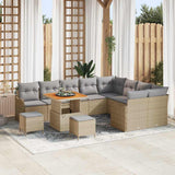 vidaXL Tuinbank Set met kussen met opslag met kussen 12 pcs Zwart