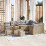 vidaXL Tuinbank Set met kussen met opslag met kussen 12 pcs Zwart