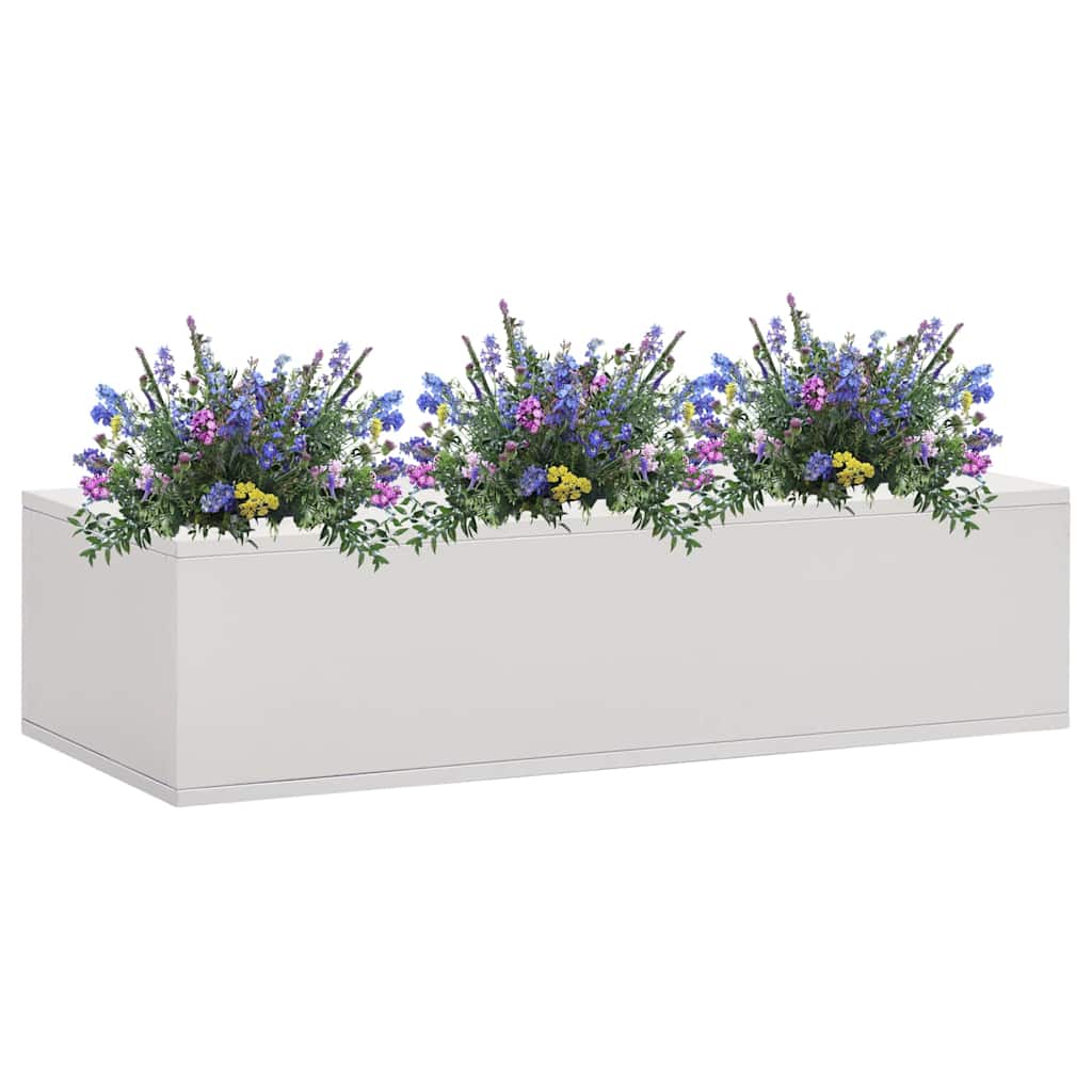 vidaXL Kantoorbloembak 90x40x23 cm staal lichtgrijs