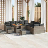 vidaXL Garden Sofa Set with Cushions with Storage with Cushion 13 pcs Black
