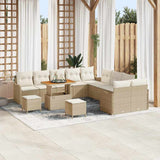 vidaXL Garden Sofa Set with Cushions with Storage with Cushion 13 pcs Black