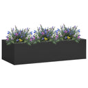 vidaXL Kantoorbloembak 90x40x23 cm staal lichtgrijs