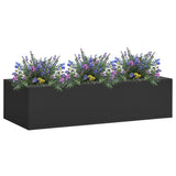 vidaXL Kantoorbloembak 90x40x23 cm staal lichtgrijs