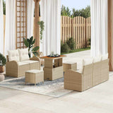 vidaXL Garden Bench Set with Cushion with Storage with Cushion 8 pcs Black