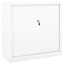 vidaXL Roller Shutter Cabinet 90x40x90 cm steel white