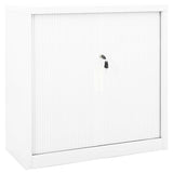 vidaXL Roller Shutter Cabinet 90x40x90 cm steel white