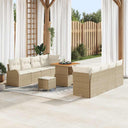 vidaXL Garden Lounge Set with Cushion with Storage with Cushion 11 pcs Black