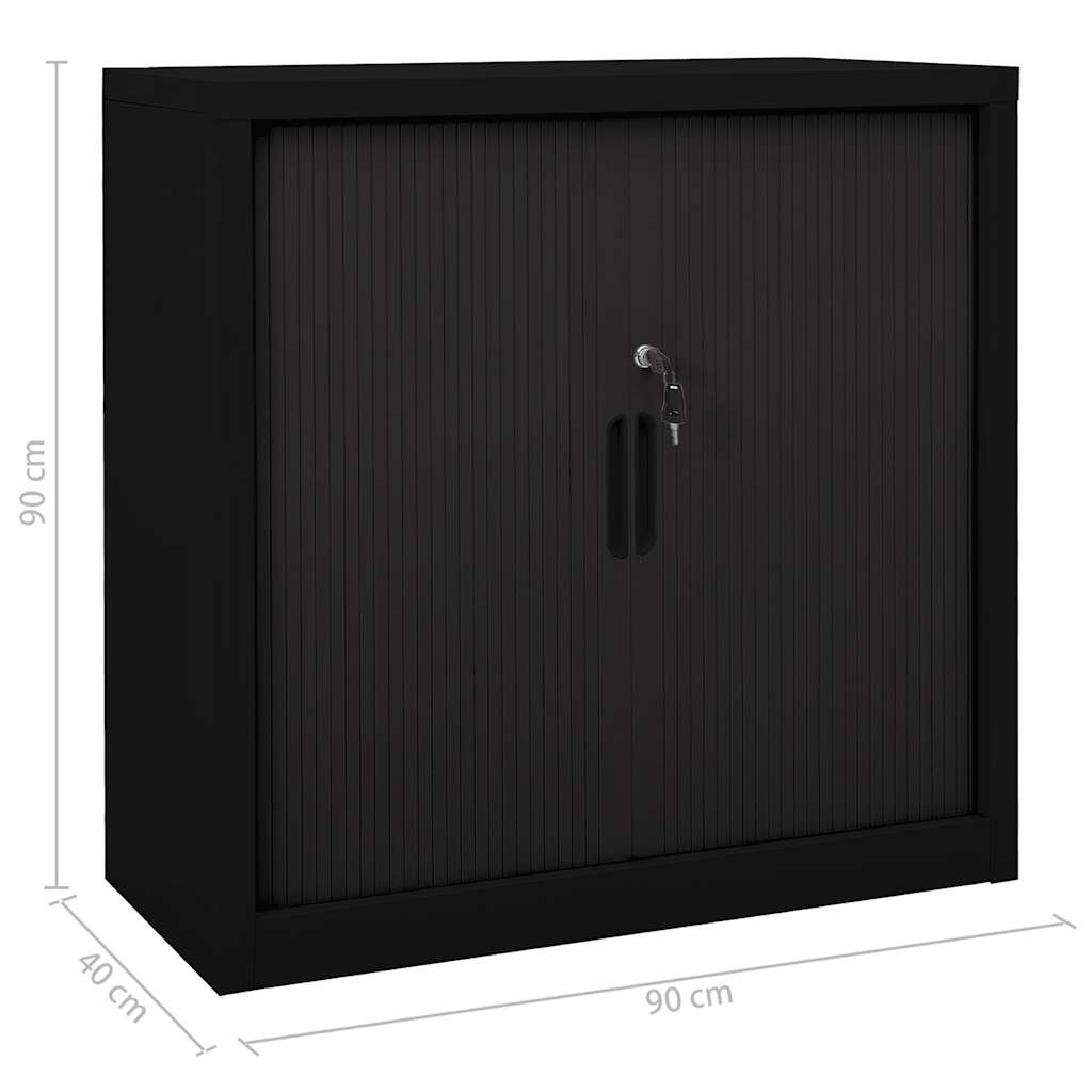 vidaXL Roller Shutter Cabinet 90x40x90 cm steel white
