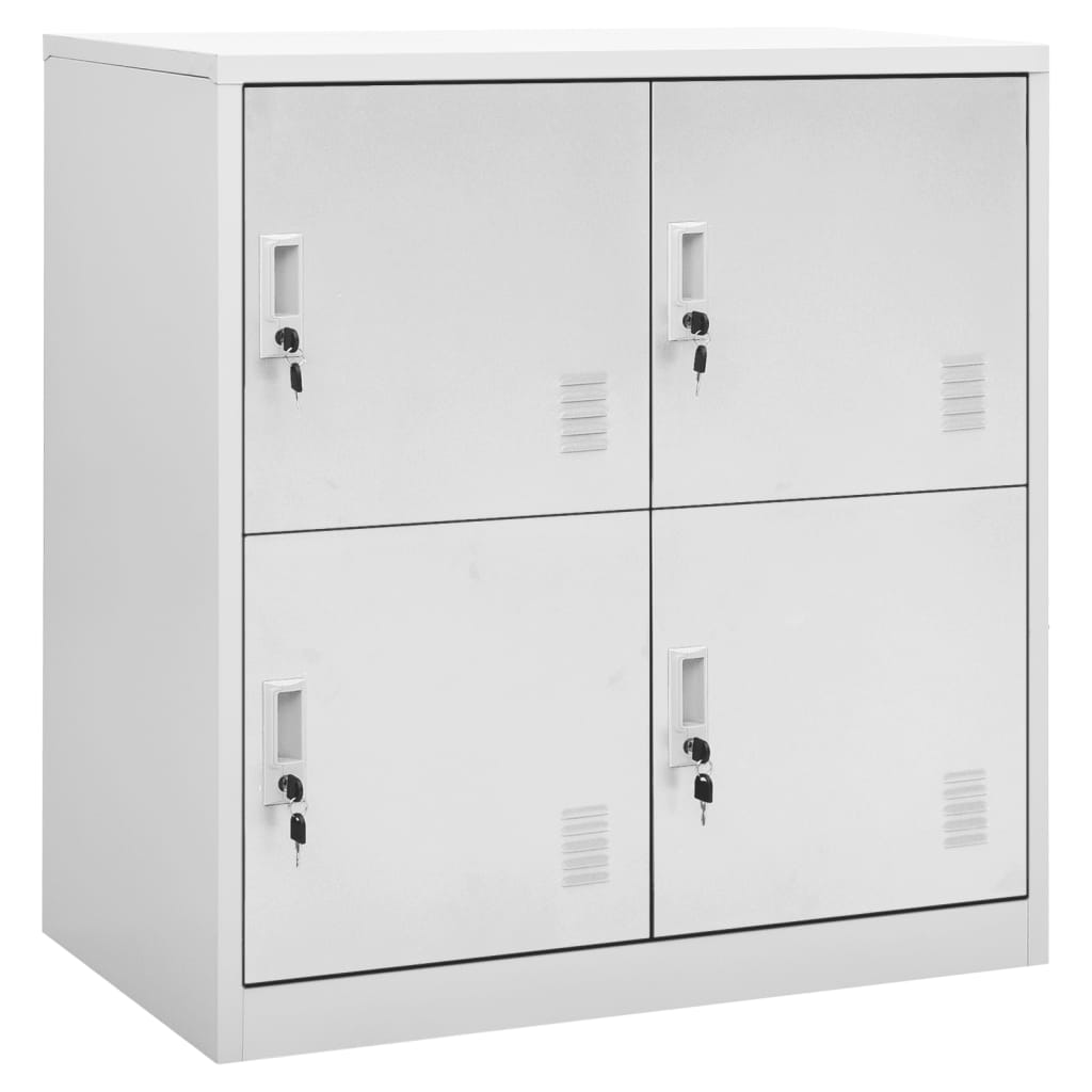 vidaXL Lockerkasten 2 st 90x45x92,5 cm staal lichtgrijs