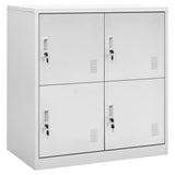 vidaXL Lockerkasten 2 st 90x45x92,5 cm staal lichtgrijs