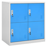 vidaXL Lockerkasten 2 st 90x45x92,5 cm staal lichtgrijs