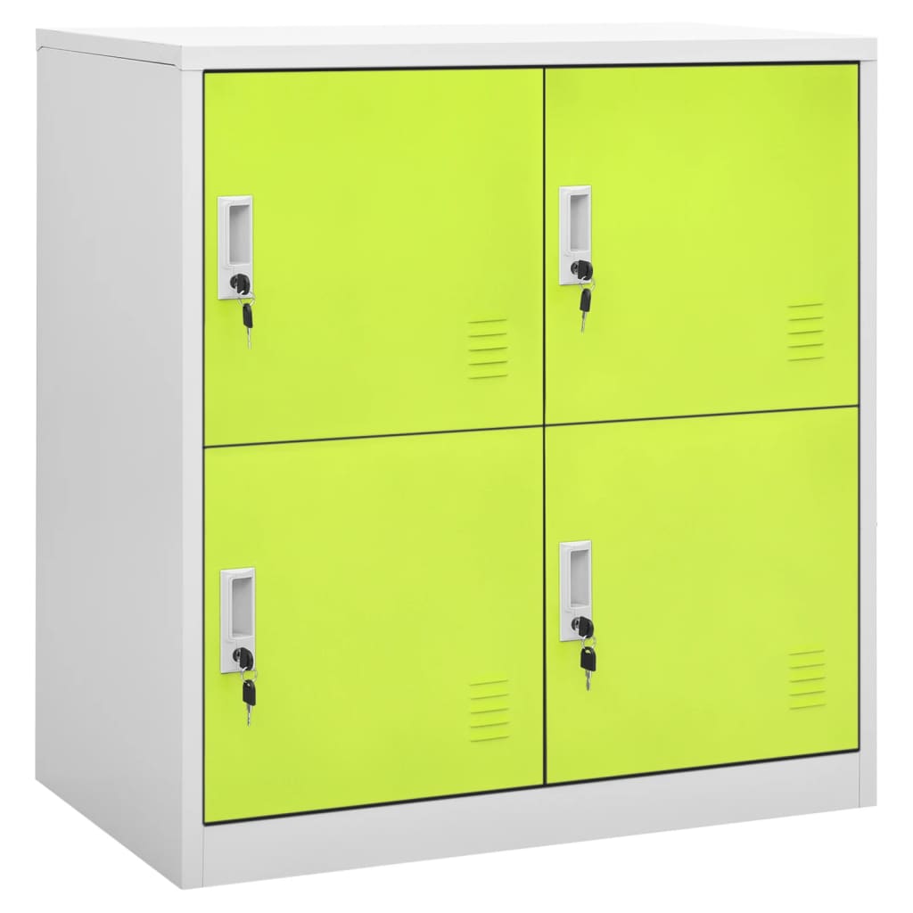 vidaXL Lockerkasten 2 st 90x45x92,5 cm staal lichtgrijs