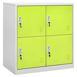 vidaXL Lockerkasten 2 st 90x45x92,5 cm staal lichtgrijs