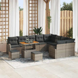 vidaXL Garden Bench Set with Cushion with Storage with Cushion 12 pcs Black