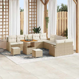 vidaXL Garden Sofa Set with cushion with storage with cushion 13 pcs Black