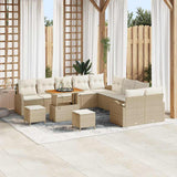 vidaXL Garden Sofa Set with cushion with storage with cushion 13 pcs Black