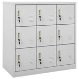 vidaXL Lockerkasten 2 st 90x45x92,5 cm staal lichtgrijs