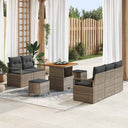 vidaXL Tuinbank Set met kussen met opslag met kussen 8 pcs Zwart