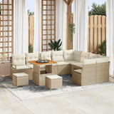 vidaXL Tuinbank Set met kussen met opslag met kussen 12 pcs Zwart