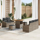 vidaXL Tuinbank Set met kussen met opslag met kussen 8 pcs Zwart