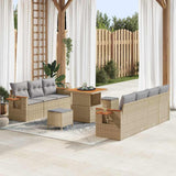 vidaXL Tuinbank Set met kussen 13 pcs Zwart poly rattan