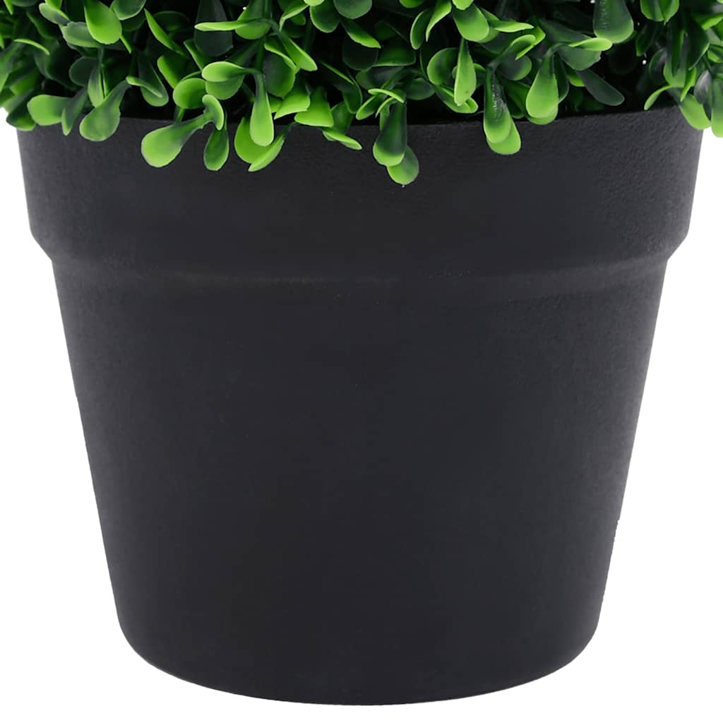 vidaXL Kunstplanten met pot 2 st buxus bolvorming 37 cm groen