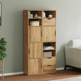 vidaXL Bijzetkasten 4 st ODDA 40x24x79 cm massief grenenhout