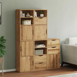 vidaXL Bijzetkasten 4 st ODDA 40x24x79 cm massief grenenhout