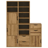 vidaXL Bijzetkasten 4 st ODDA 40x24x79 cm massief grenenhout