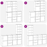 vidaXL Bijzetkasten 4 st ODDA 40x24x79 cm massief grenenhout