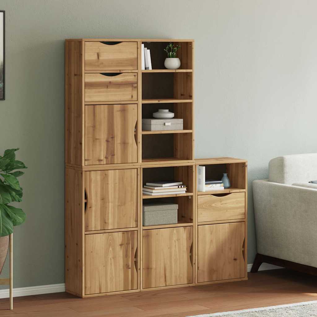 vidaXL Bijzetkasten 4 st ODDA 40x24x79 cm massief grenenhout