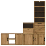 vidaXL 4-piece TV cabinet with storage "ODDA" solid pine wood