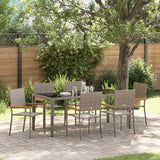 vidaXL Tuin Eettafel Set 3 pcs Zwart poly rattan