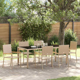 vidaXL Tuin Eettafel Set 3 pcs Zwart poly rattan