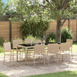 vidaXL Tuin Eettafel Set 3 pcs Zwart poly rattan