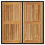 vidaXL Tuin Eettafel Set 3 pcs Zwart poly rattan