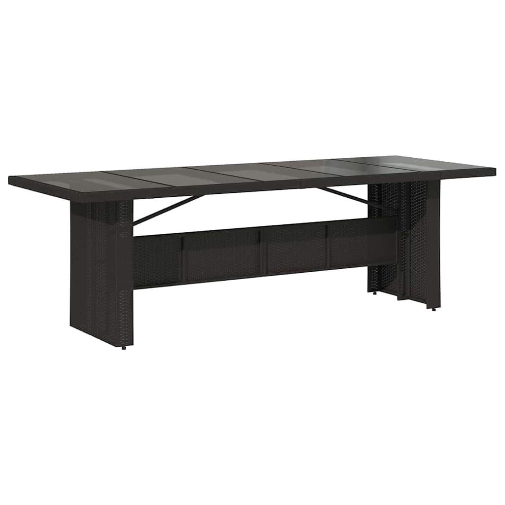 vidaXL Tuin Eettafel Set 9 pcs Zwart poly rattan