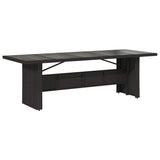 vidaXL Tuin Eettafel Set 9 pcs Zwart poly rattan