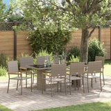 vidaXL Garden Dining Set 7 pcs Black poly rattan