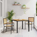 vidaXL Garden Dining Set 3 pcs Black and Brown Poly Rattan