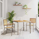 vidaXL Garden Dining Set 3 pcs Black and Brown Poly Rattan
