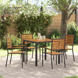 vidaXL Garden Dining Set 3 pcs Black and Brown Poly Rattan