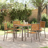 vidaXL Garden Dining Set 3 pcs Black and Brown Poly Rattan