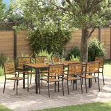 vidaXL Garden Dining Set 3 pcs Black and Brown Poly Rattan