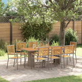 vidaXL Garden Dining Set 7 pcs Black and Brown poly rattan