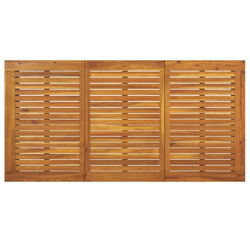 vidaXL Tuin Eettafel Set 7 pcs Zwart Massief Acacia Hout