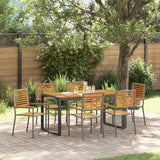 vidaXL Garden Dining Set 5 pcs Black and Brown poly rattan