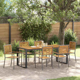 vidaXL Garden Dining Set 5 pcs Black and Brown poly rattan
